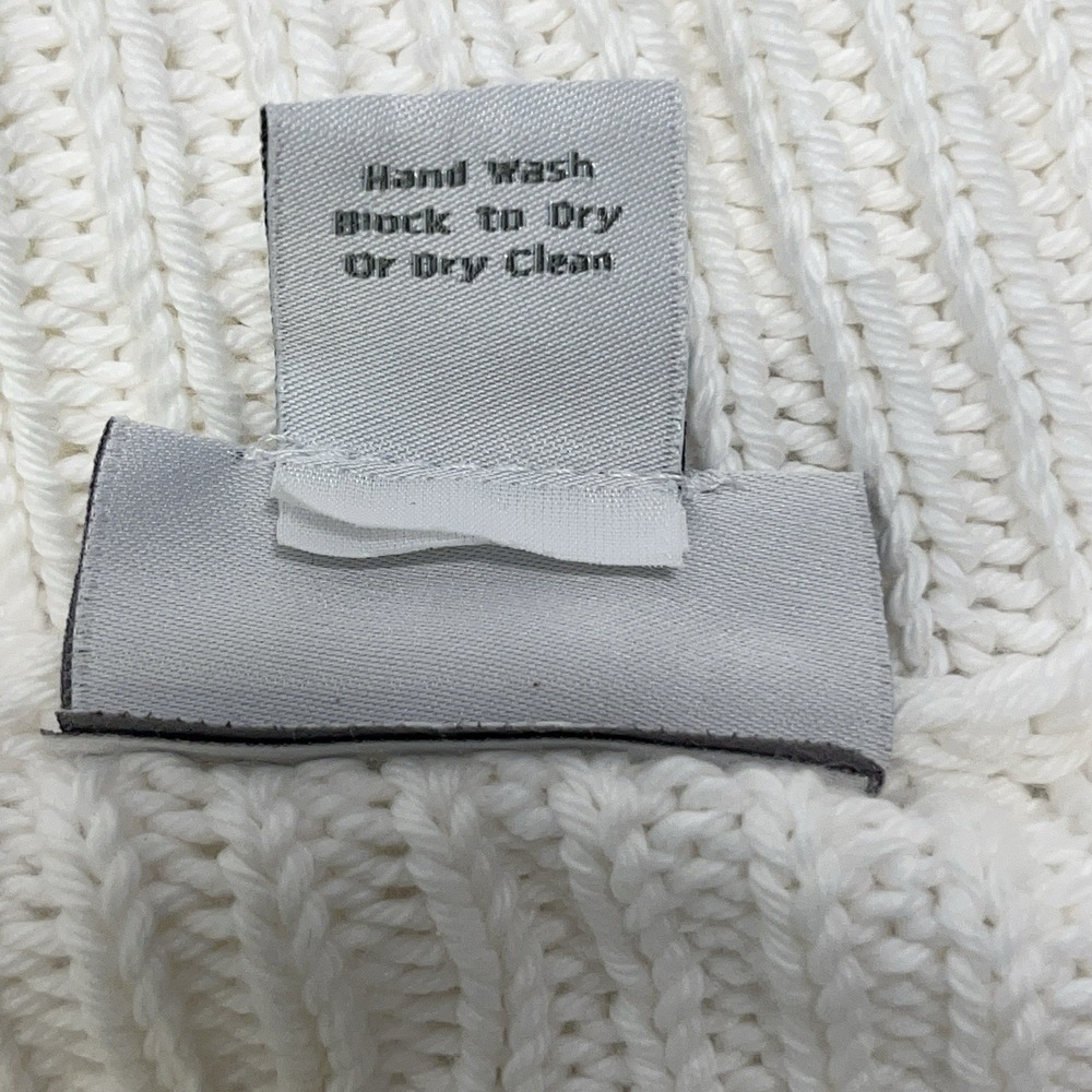 Soft Surroundings 3/4 Sleeve Chunky Cardigan Sweater Sz XS/S White Button Detail - Picture 8 of 9